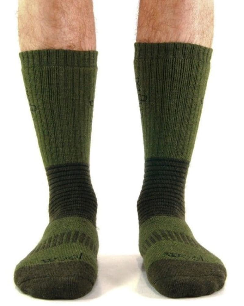 Ull Mid Merinoullsstrumpa Grön, view: 1