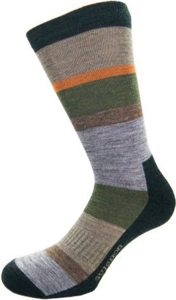 Men Stripe Merinoullsstumpa Grey, view: 0