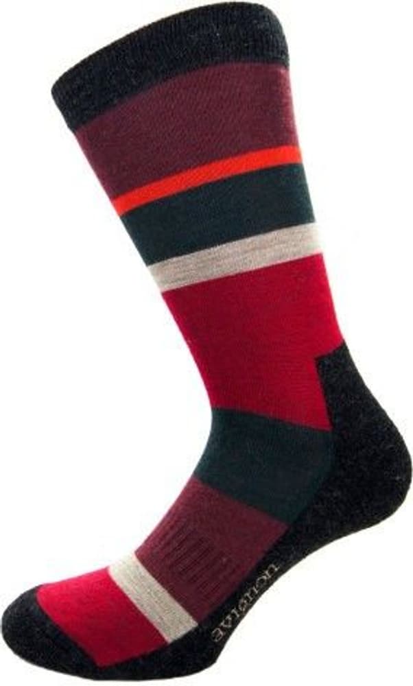 Men Stripe Merinoullsstumpa Red, view: 0