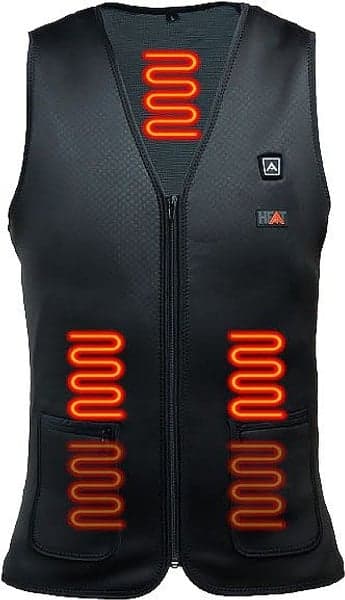 Heat Vest Thin V-Neck Powerbank Black, view: 1