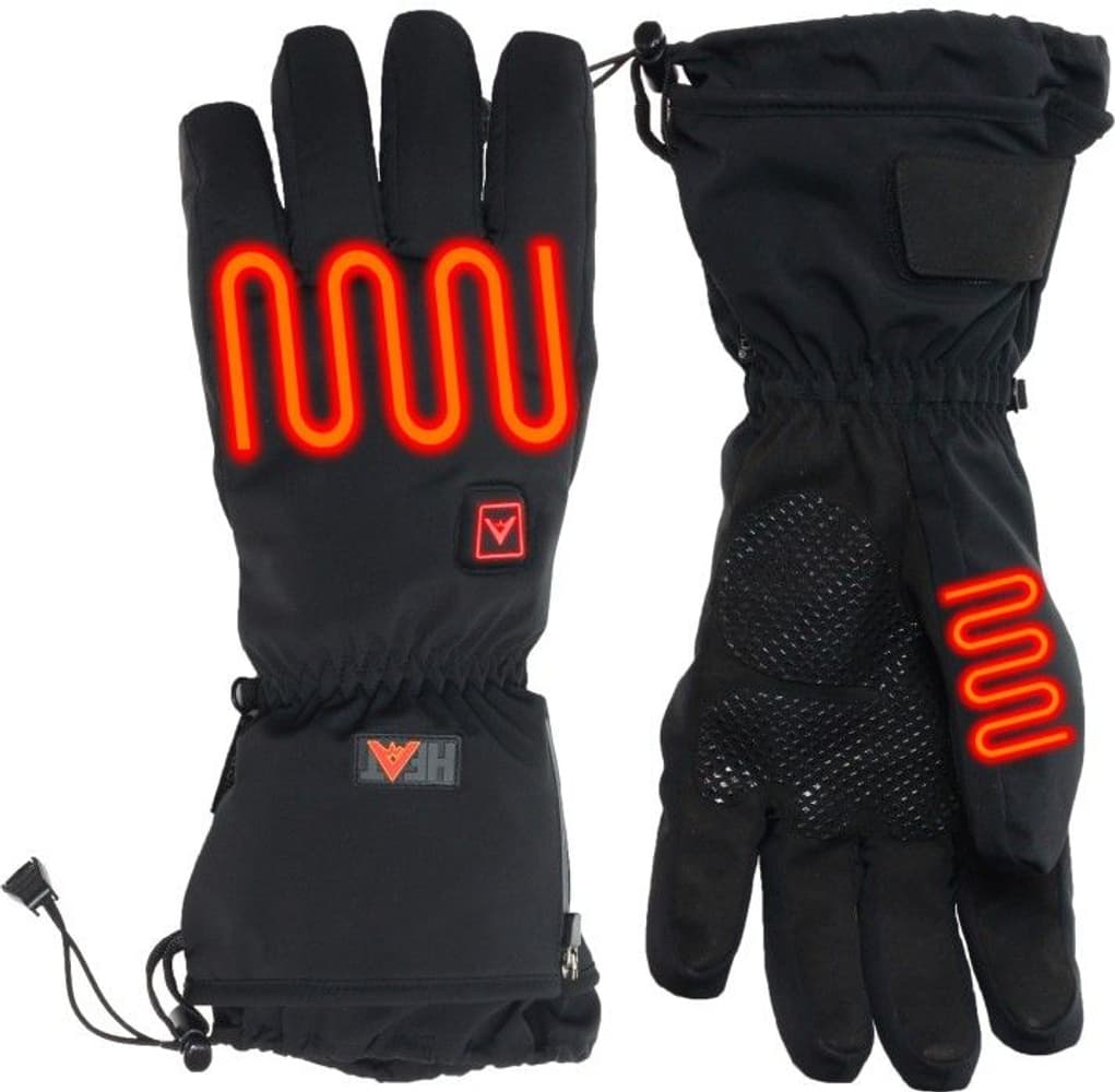 Värmefingervante Lång inkl Powerbank Svart, view: 1