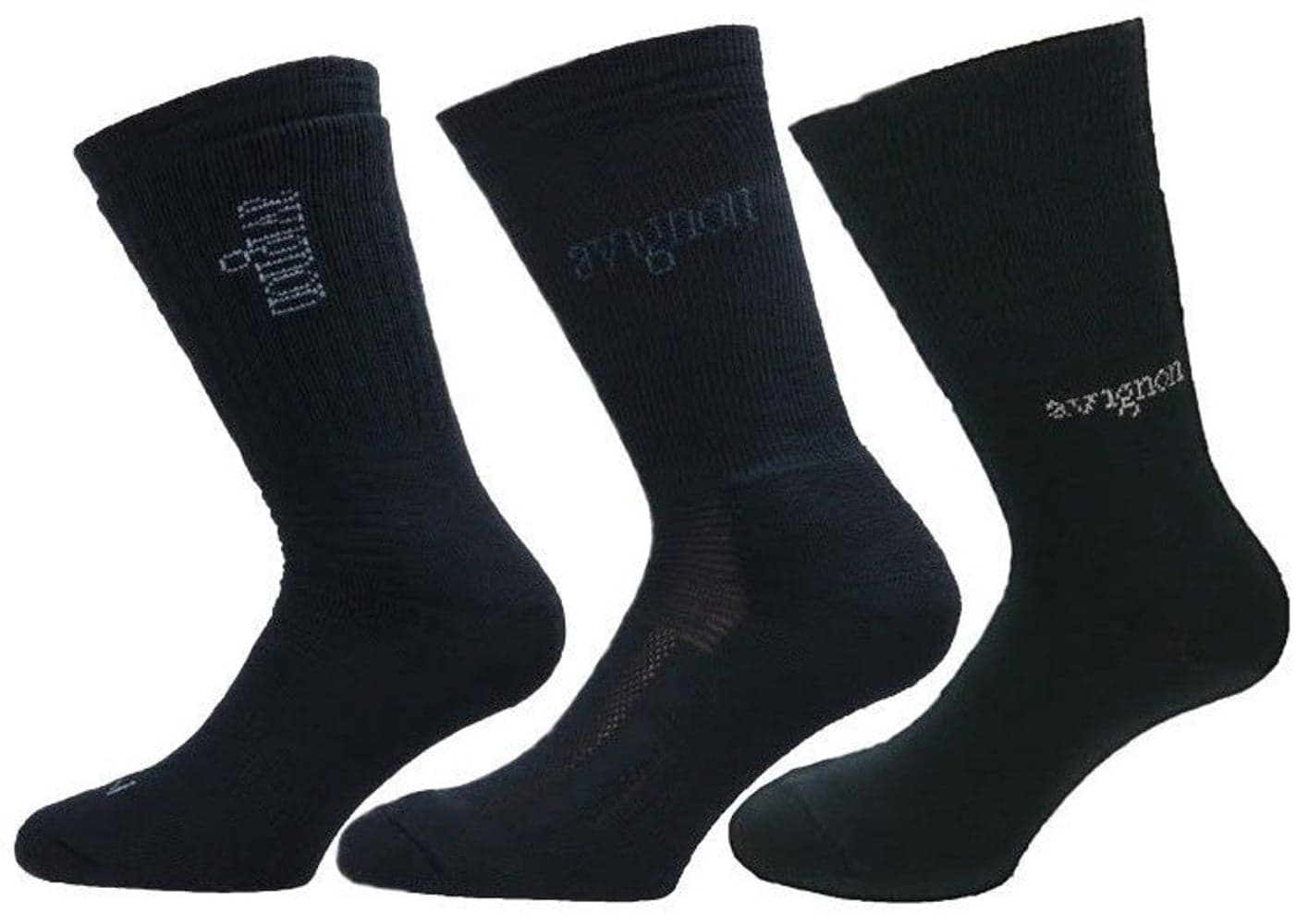Thick & Terry & Liner Merinowool Socks 3-pack Black, view: 0