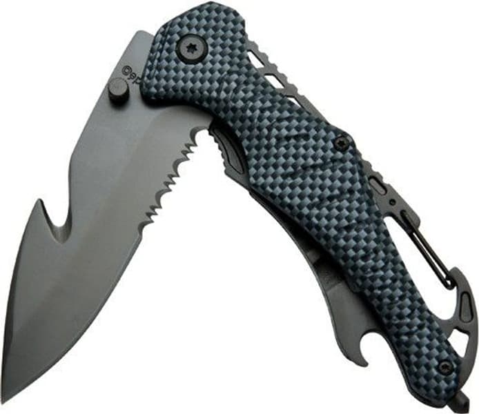 Security Knife Emergency Black Carbon Svart, view: 0