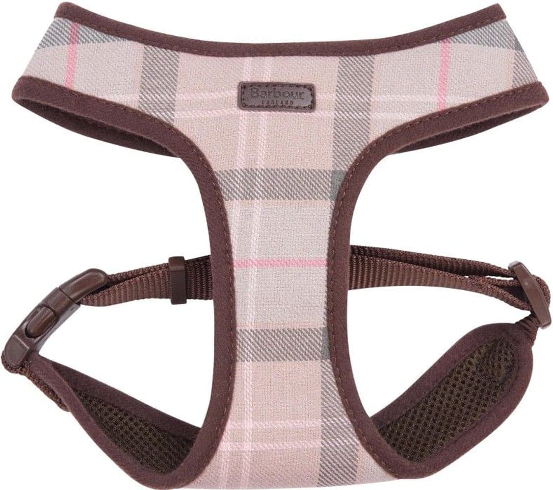 Dog Harness Taupe/Pink Tartan, view: 0