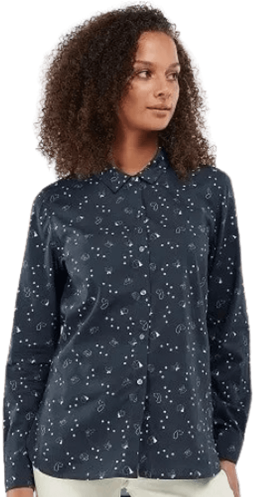 W's Safari Shirt Navy Country Print, view: 1