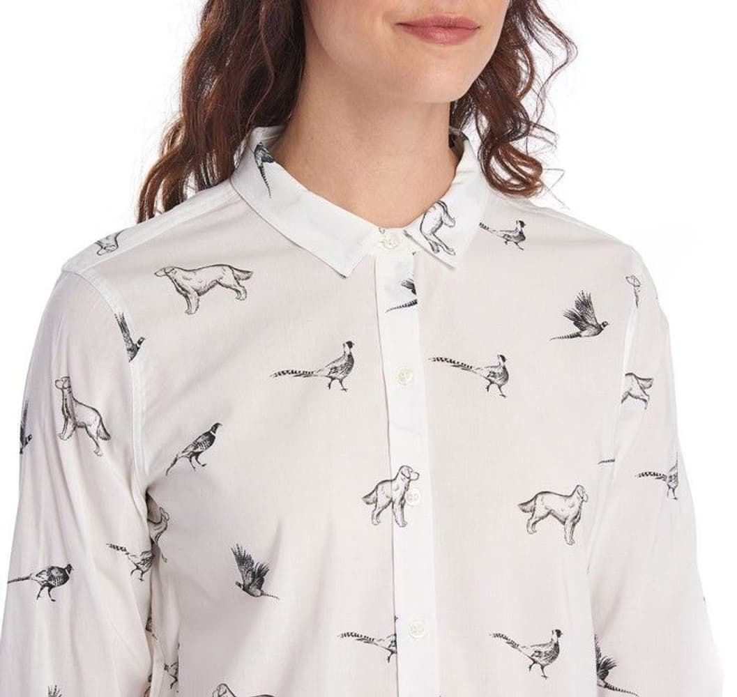W's Safari Shirt Off White Dog Print, view: 3