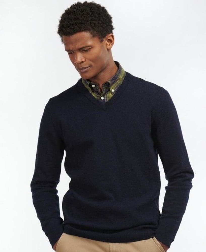 M's Harrow V-Neck Sweater Navy, view: 2