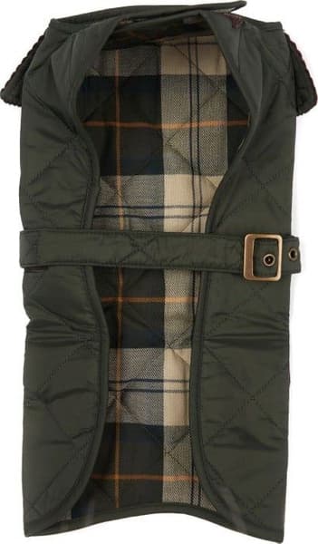 Quilted Dog Coat Olive, view: 1