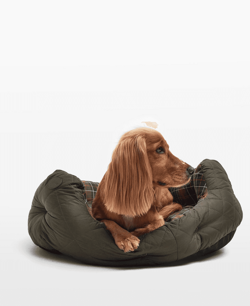 Quilted Dog Bed 30'' Olive, view: 4