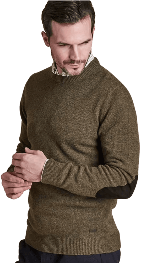 M's Patch Crew Neck Seaweed, view: 1