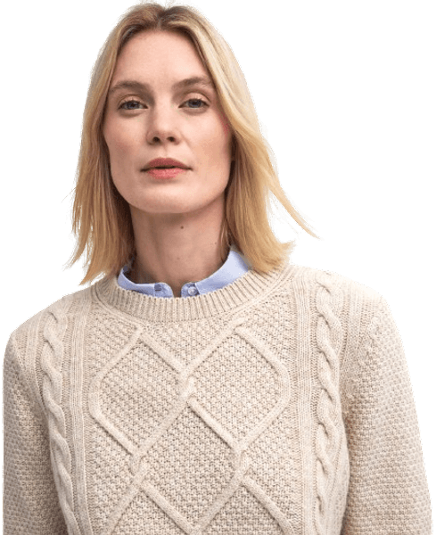 W's Burne Crew Neck Oatmeal/Hessian Tart, view: 1