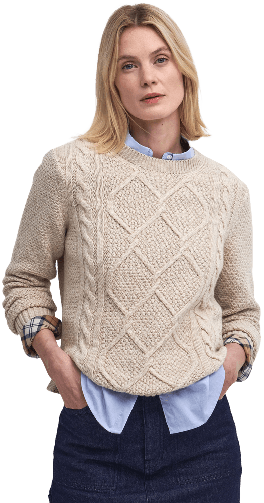 W's Burne Crew Neck Oatmeal/Hessian Tart, view: 3