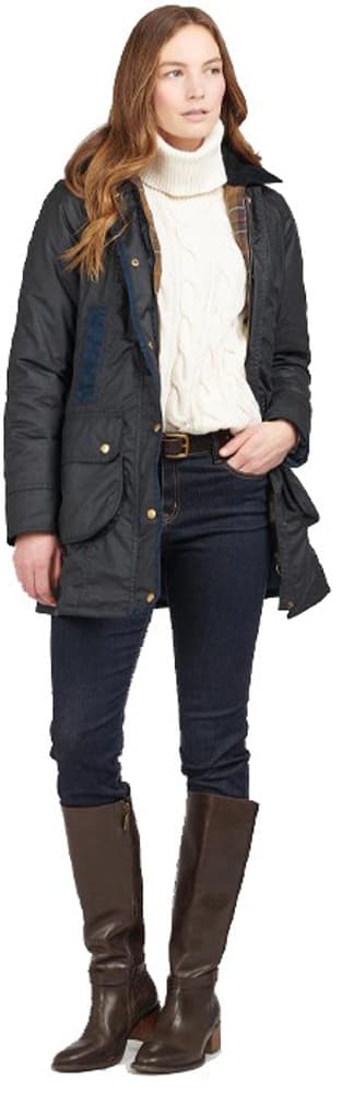 W's Bower Wax Jacket Navy/Classic, view: 2