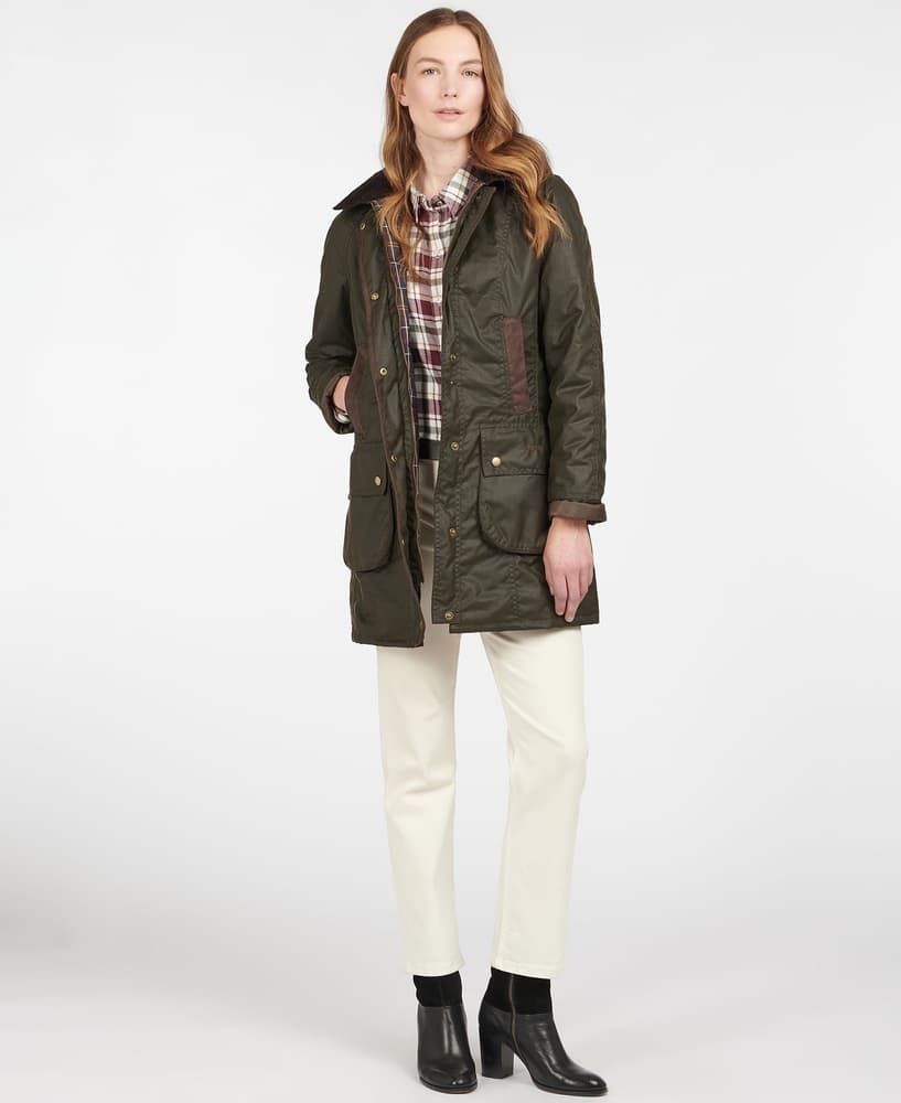 W's Bower Wax Jacket Olive, view: 2