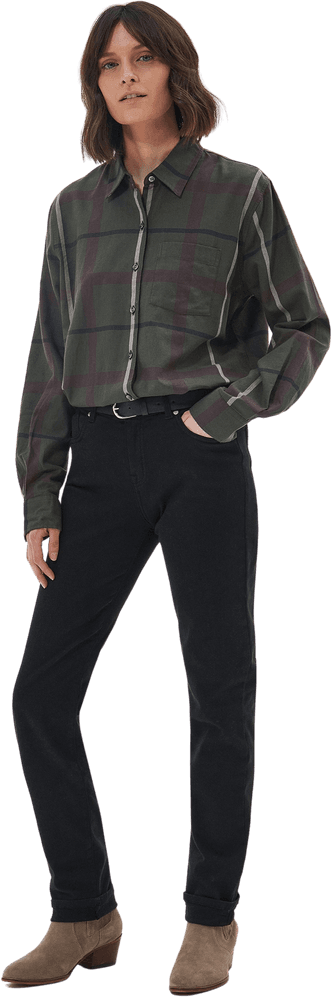 W's Oxer Check Shirt Olive/Black Check, view: 4