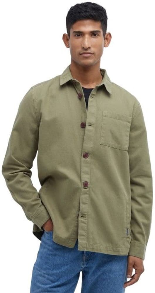 M's Washed Overshirt Bleached Olive, view: 1