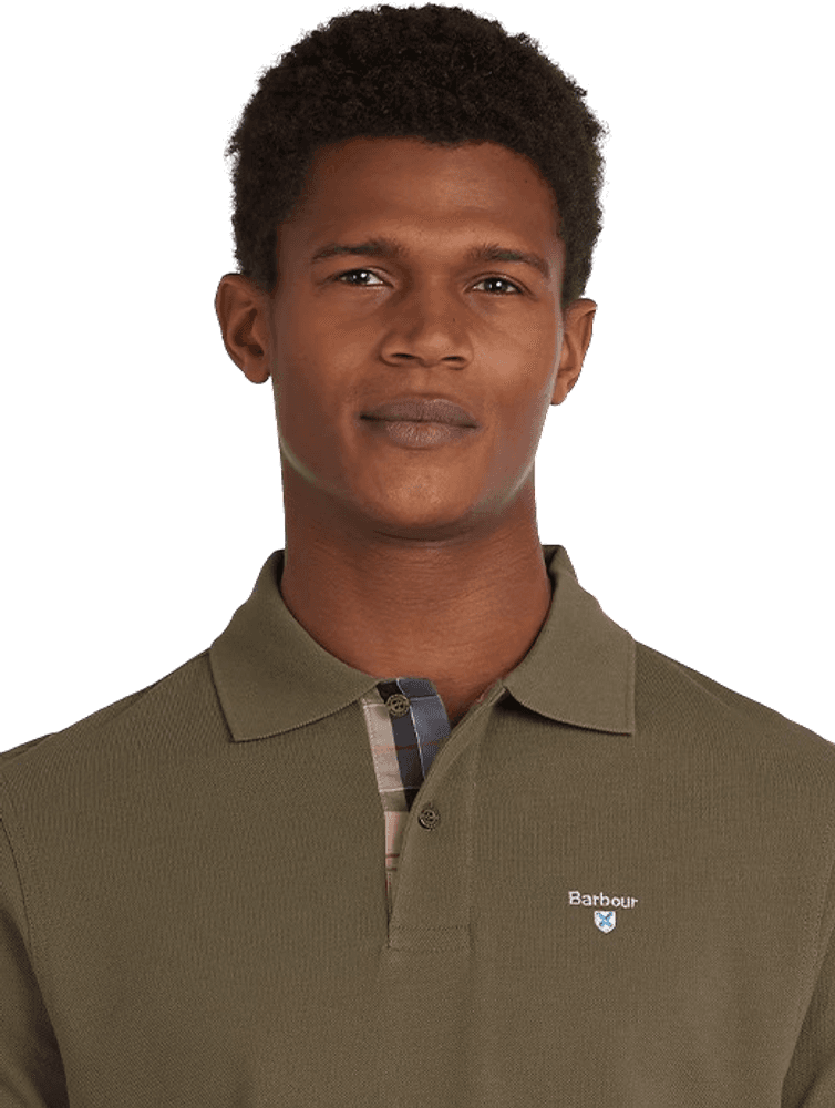 M's Tartan Pique Polo Dark Olive/Classic, view: 3