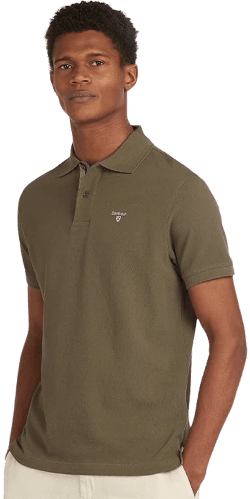 M's Tartan Pique Polo Dark Olive/Classic, view: 1