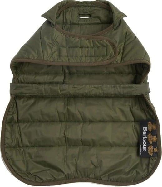 Baffle Quilt Dog Coat Olive, view: 1