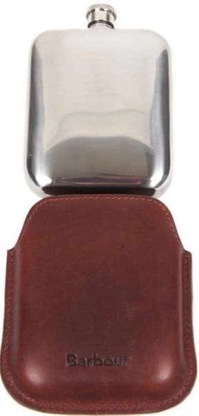 Wax Leather Hipflask Dark Brown, view: 3