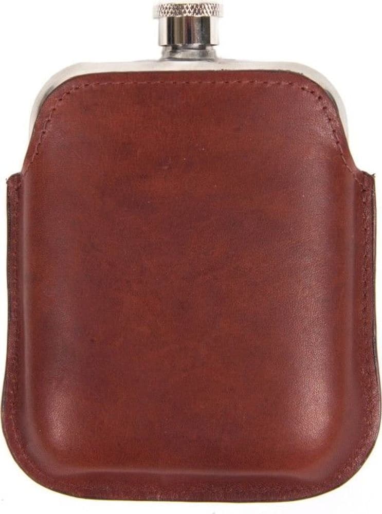 Wax Leather Hipflask Dark Brown, view: 1