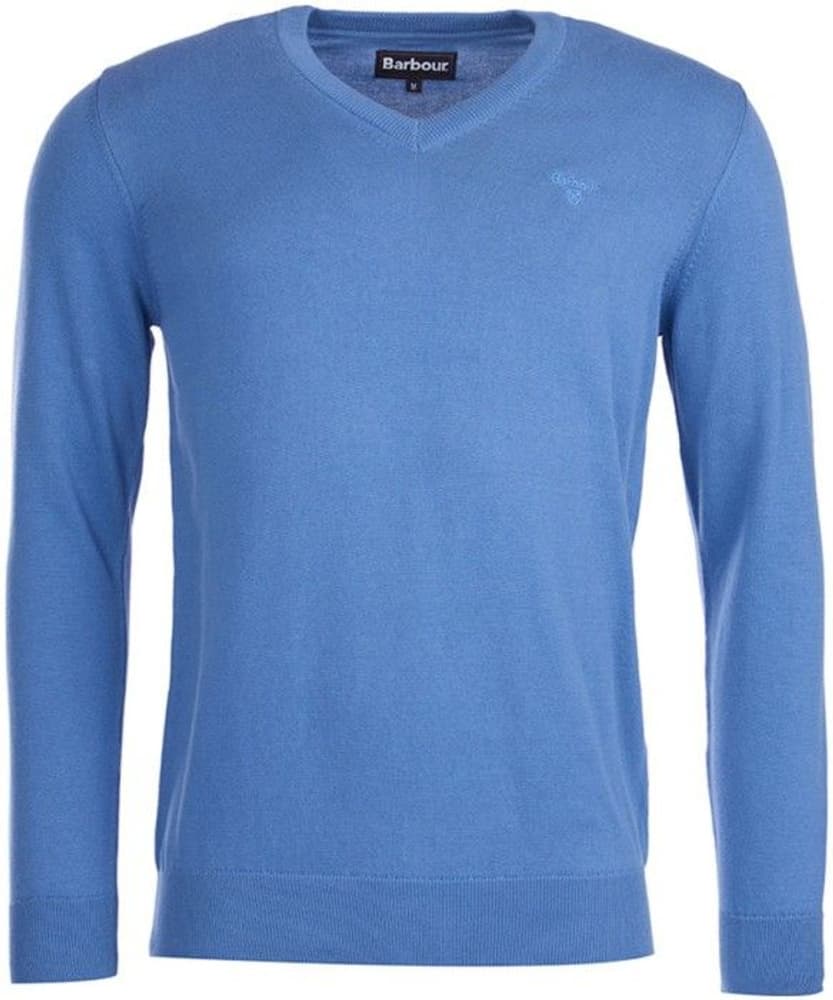 M's Pima Cotton V-neck Cobalt Marl, view: 0