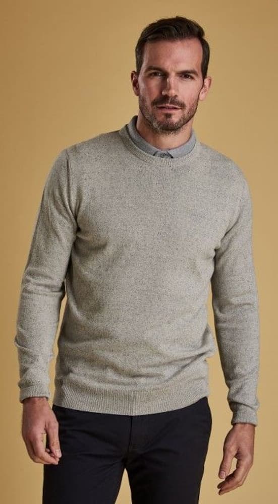 M's Linen Mix Crew Neck Light Grey, view: 3