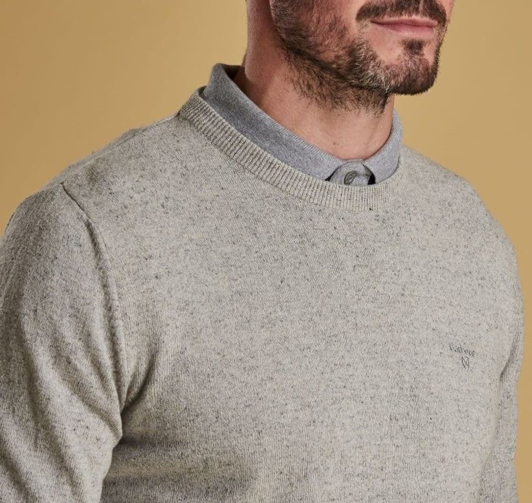 M's Linen Mix Crew Neck Light Grey, view: 2
