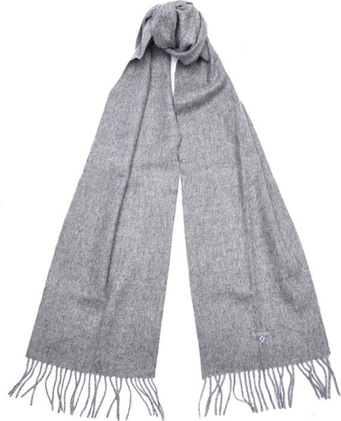 Plain Lambswool Scarf Light Grey, view: 0