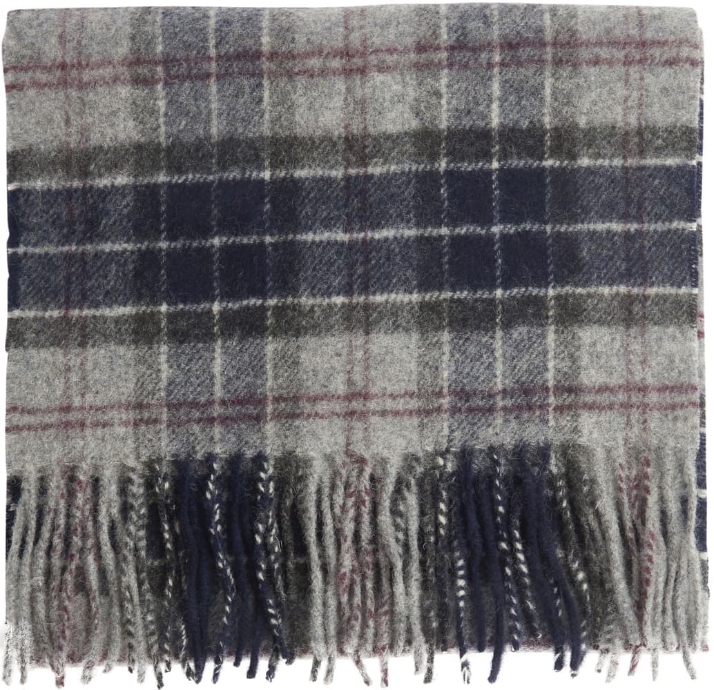 Tartan Lambswool Scarf Black/Tartan, view: 0