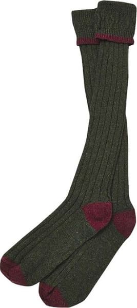 Contrast Gun Stockings Olive/Cranberry, view: 0