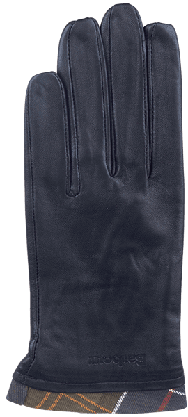 W's Tartan Leather Glove Black, view: 1