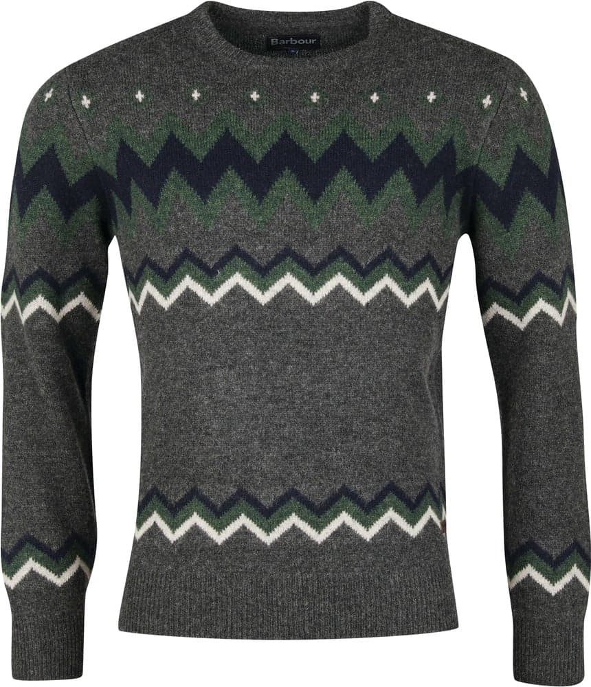 M's Case Fairisle Crew Neck Olive, view: 0