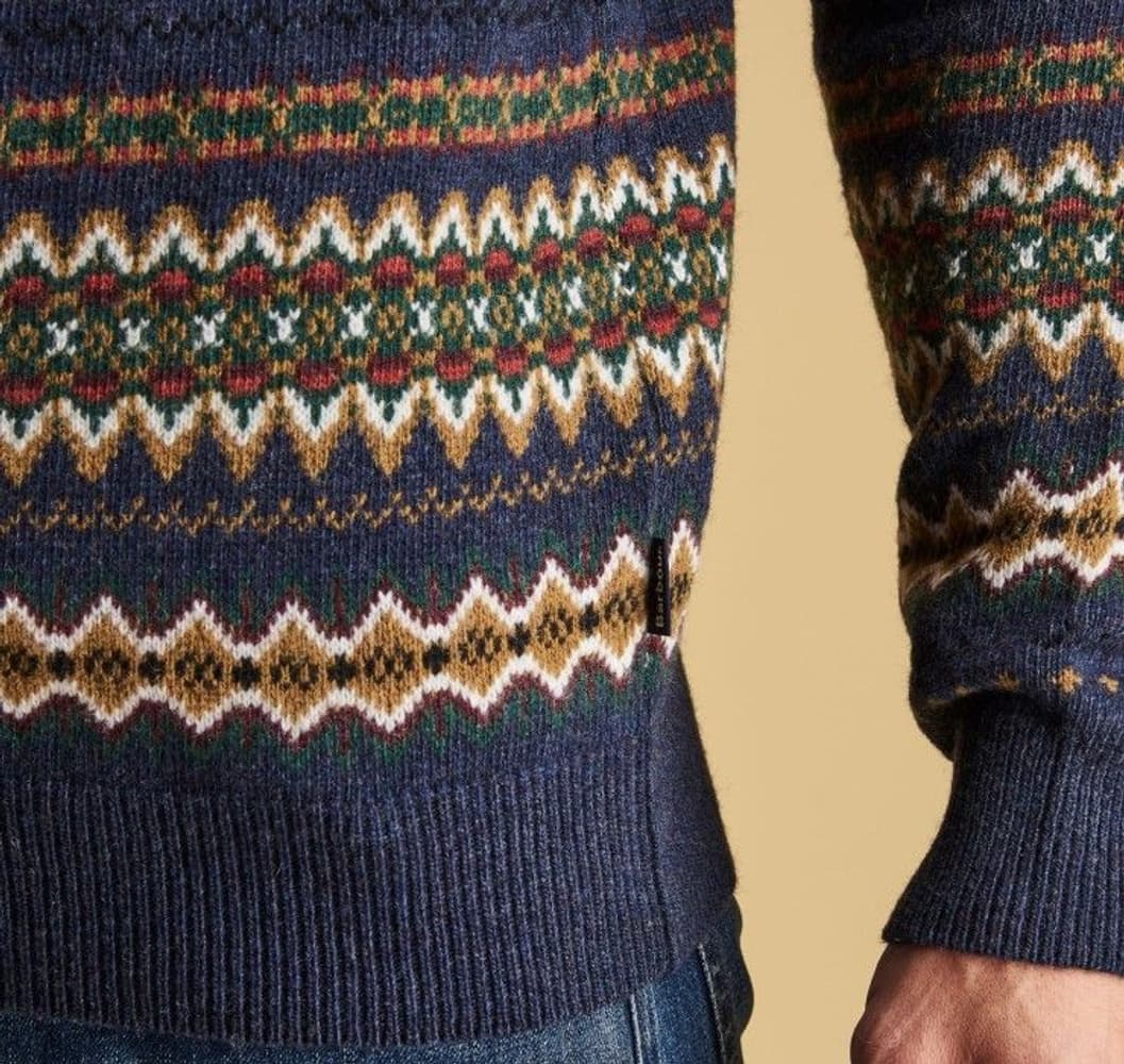 M's Case Fair Isle Crew Neck Navy Marl, view: 1