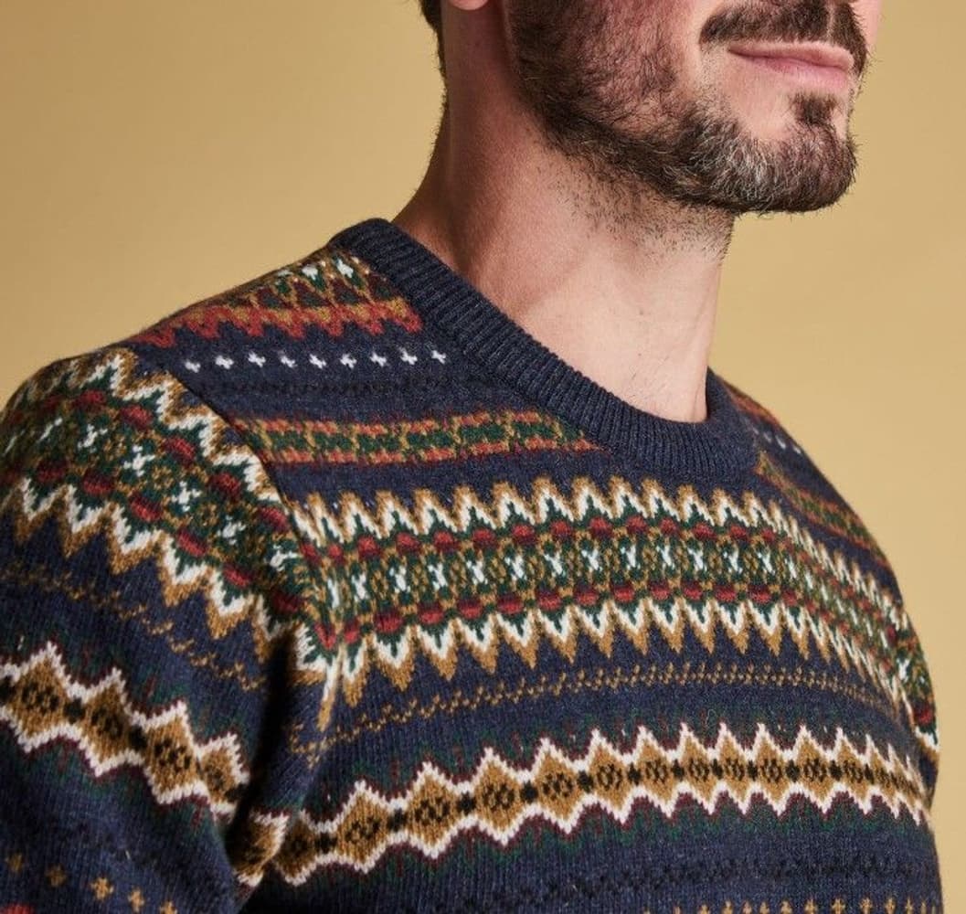M's Case Fair Isle Crew Neck Navy Marl, view: 2