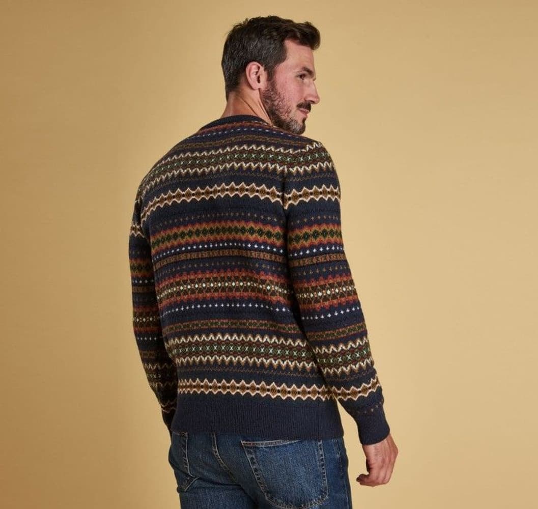 M's Case Fair Isle Crew Neck Navy Marl, view: 3