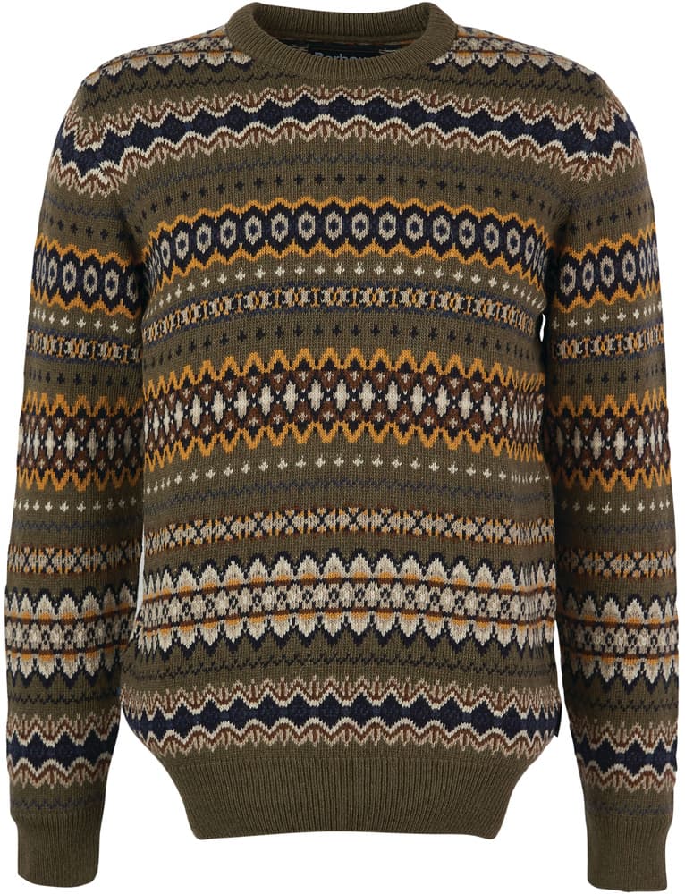 M's Case Fair Isle Crew Neck Willow Green, view: 0