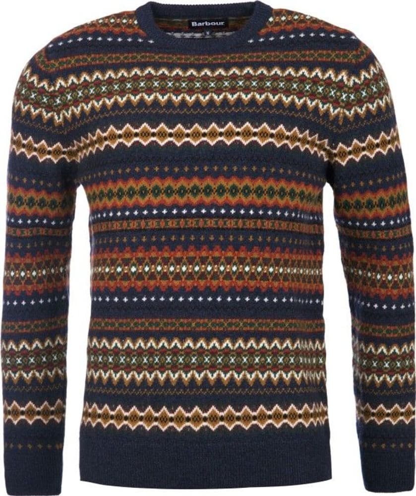 M's Case Fair Isle Crew Neck Navy Marl, view: 0