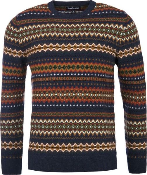 M's Case Fair Isle Crew Neck Navy Marl, view: 0