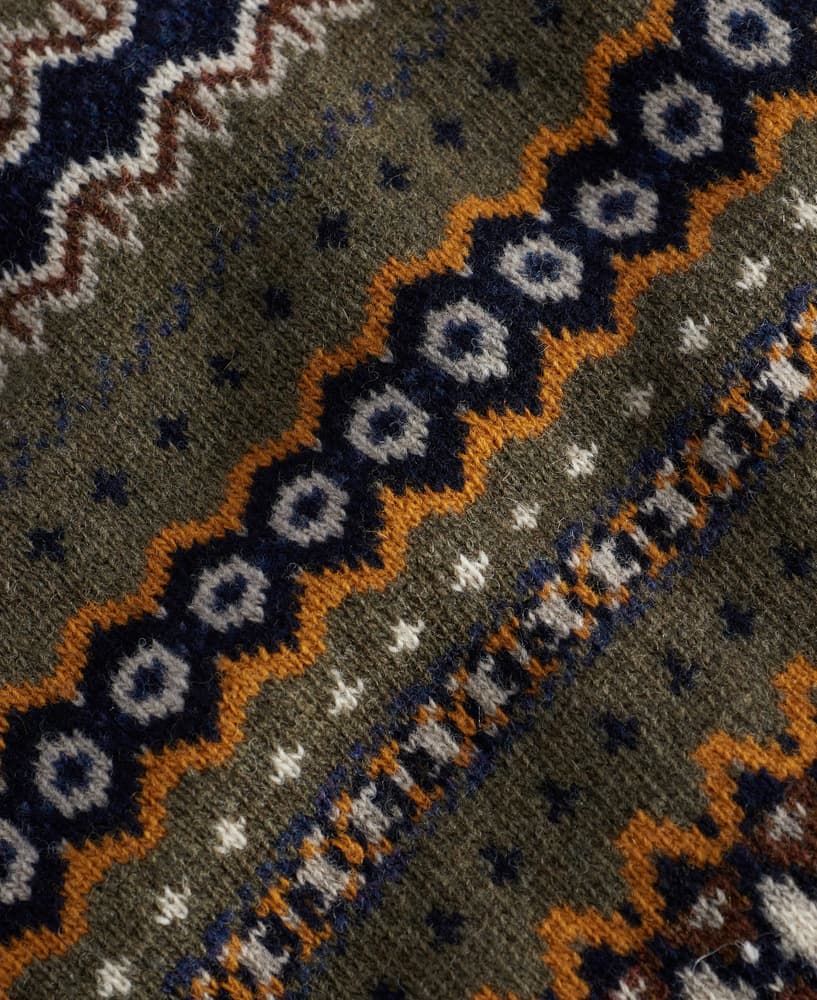 M's Case Fair Isle Crew Neck Willow Green, view: 5