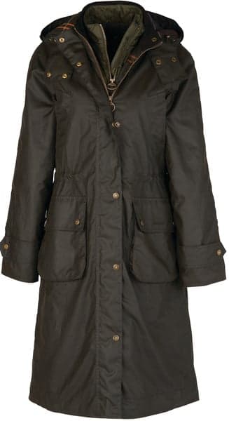 W's Long Cannich Wax Jacket Olive/Classic, view: 0