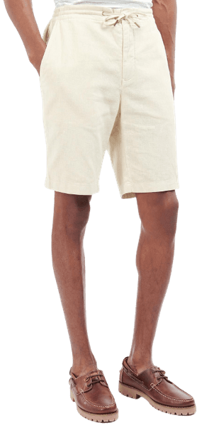 M's Linen Cotton Mix Shorts Light Stone, view: 1