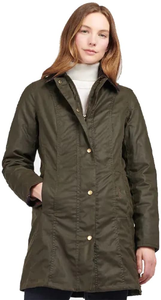 W's Belsay Padded Wax Jacket Dark Olive, view: 1