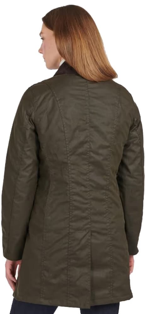 W's Belsay Padded Wax Jacket Dark Olive, view: 2