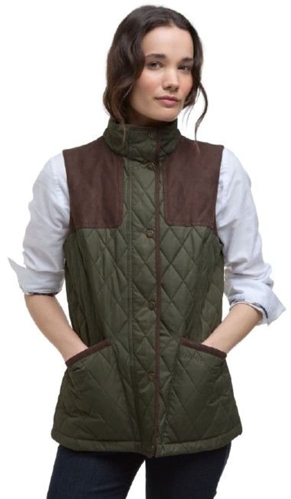 W's Keeper Wear Quilted Gilet Olive/Ancient Tartan, view: 1