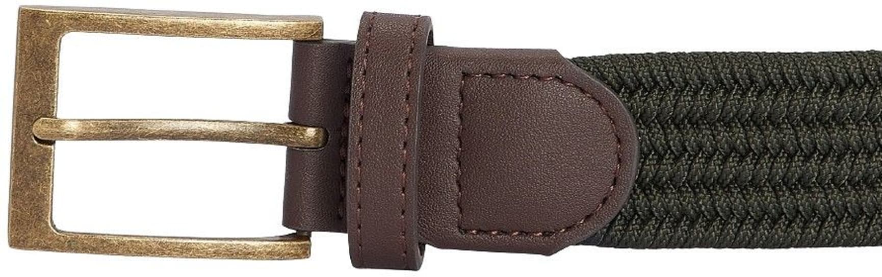 M's Nevis Stretch Webbing Belt Dark Olive, view: 1