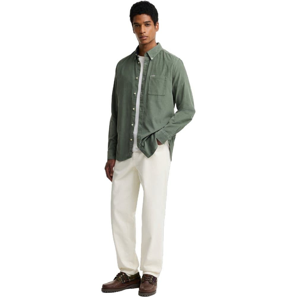 M's Ramsey Cord Tailored Shirt Agave Green, view: 1