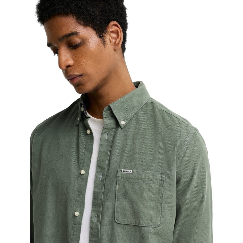 M's Ramsey Cord Tailored Shirt Agave Green, view: 4