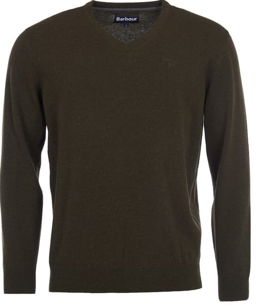 M's Essential Lambswool V-Neck Dundee Tartan, view: 0