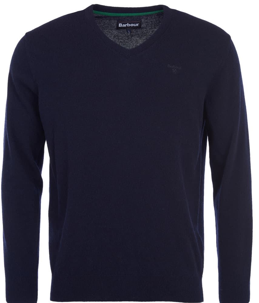 M's Essential Lambswool V-Neck Navy, view: 0